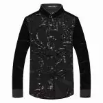 armani hommes chemise carreaux classique pas cher populaire noir wkv